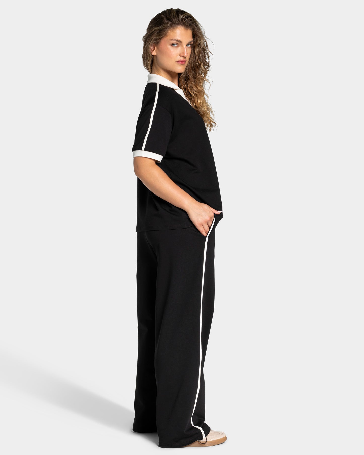 Joggers Soft Wide Leg Tall “Nero”