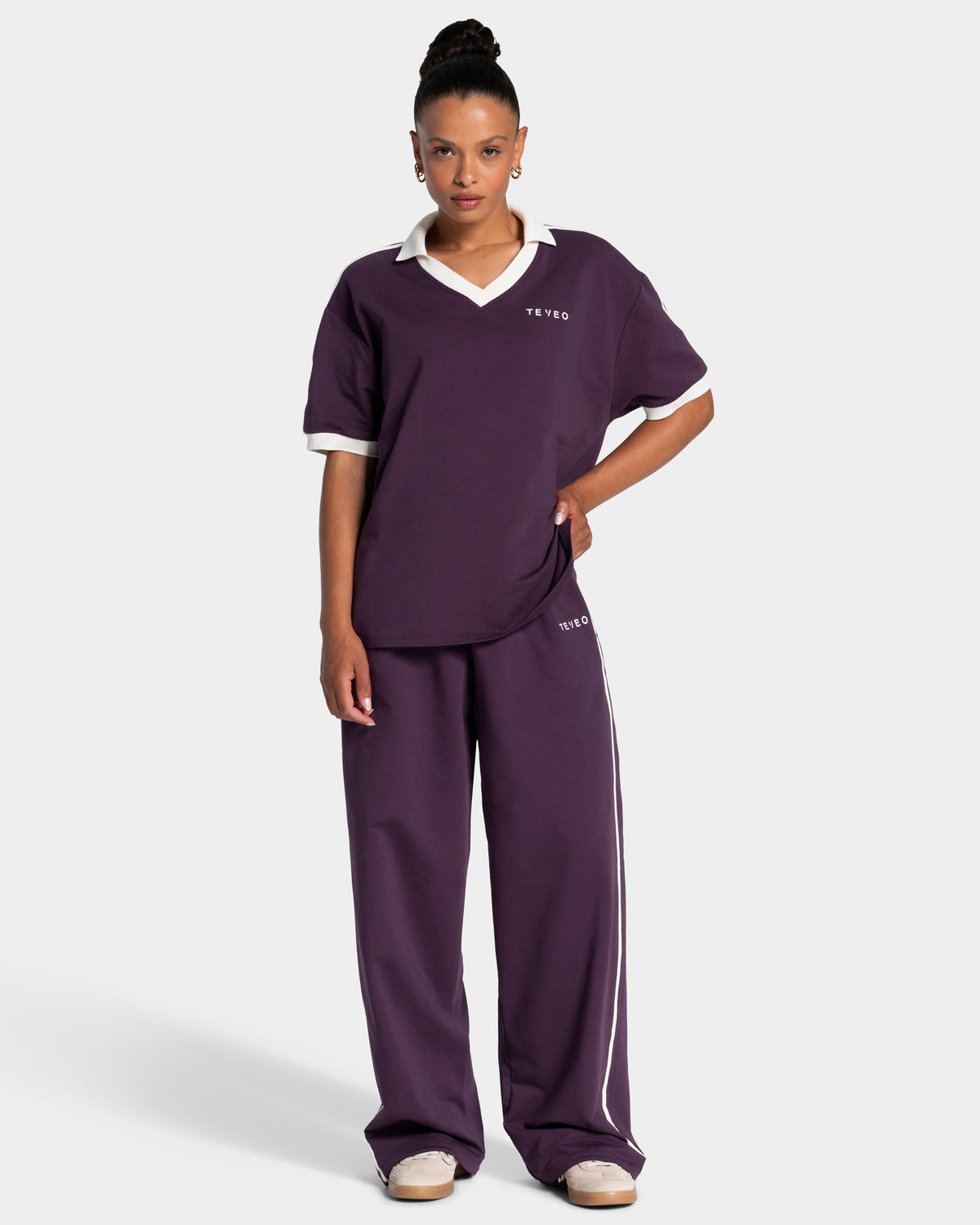 Soft Wide Leg Joggers – Tall ‘Blackberry’