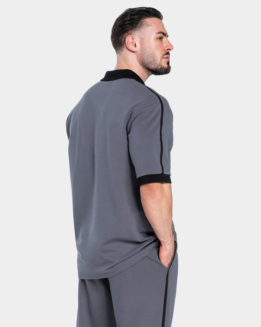 Soft Polo T-Shirt ‘Graphite’