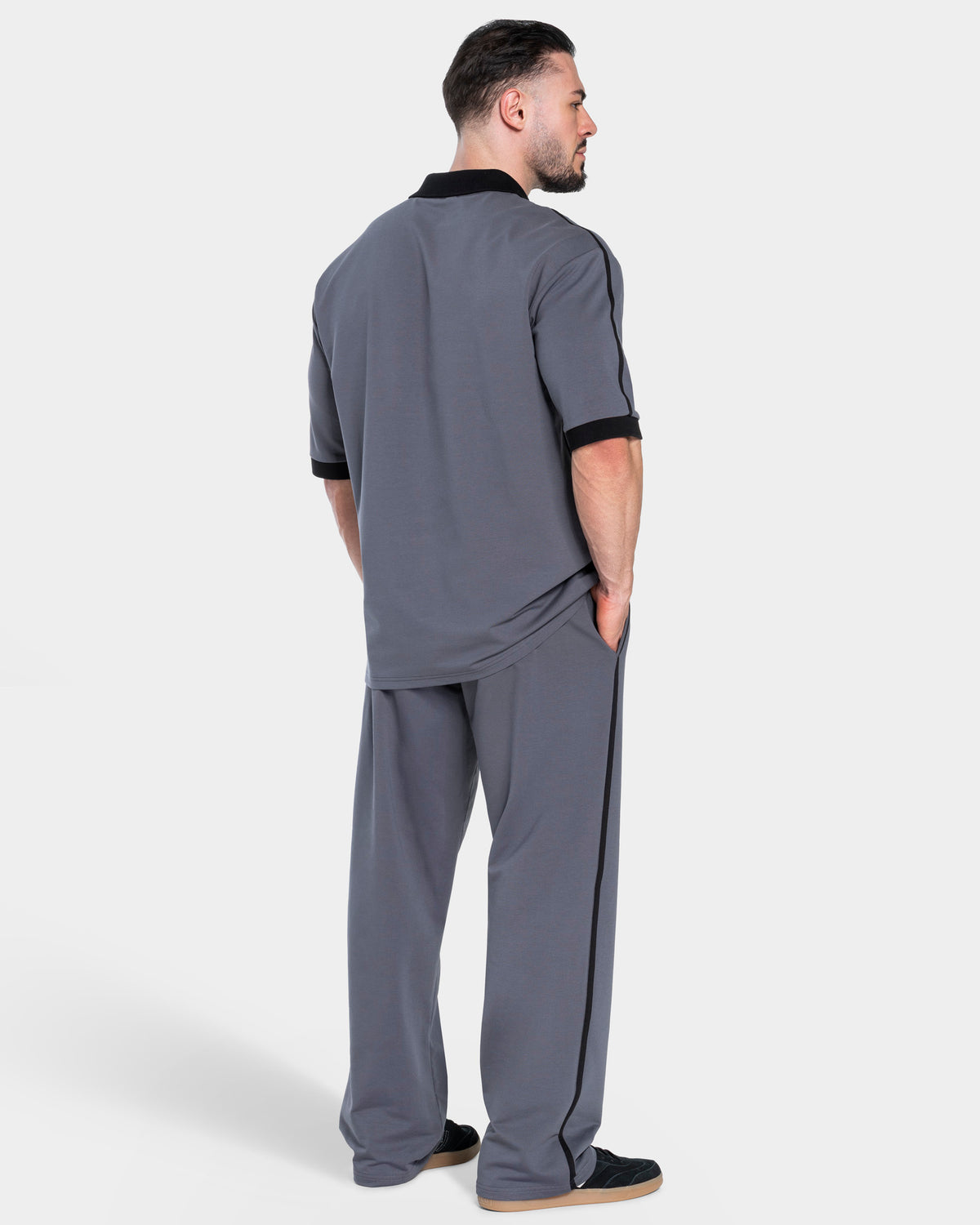Soft Straight Leg Joggers ‘Graphite’