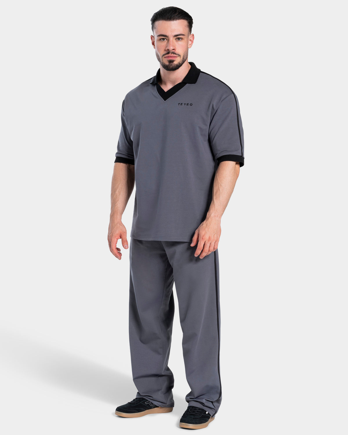 Soft Straight Leg Joggers ‘Graphite’