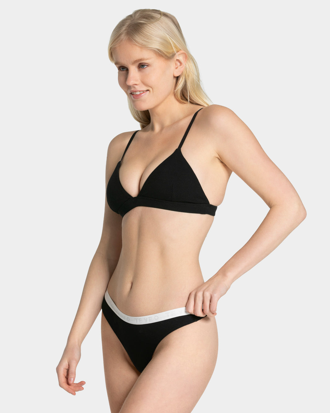 Soft Ribbed Bra ‘Black’