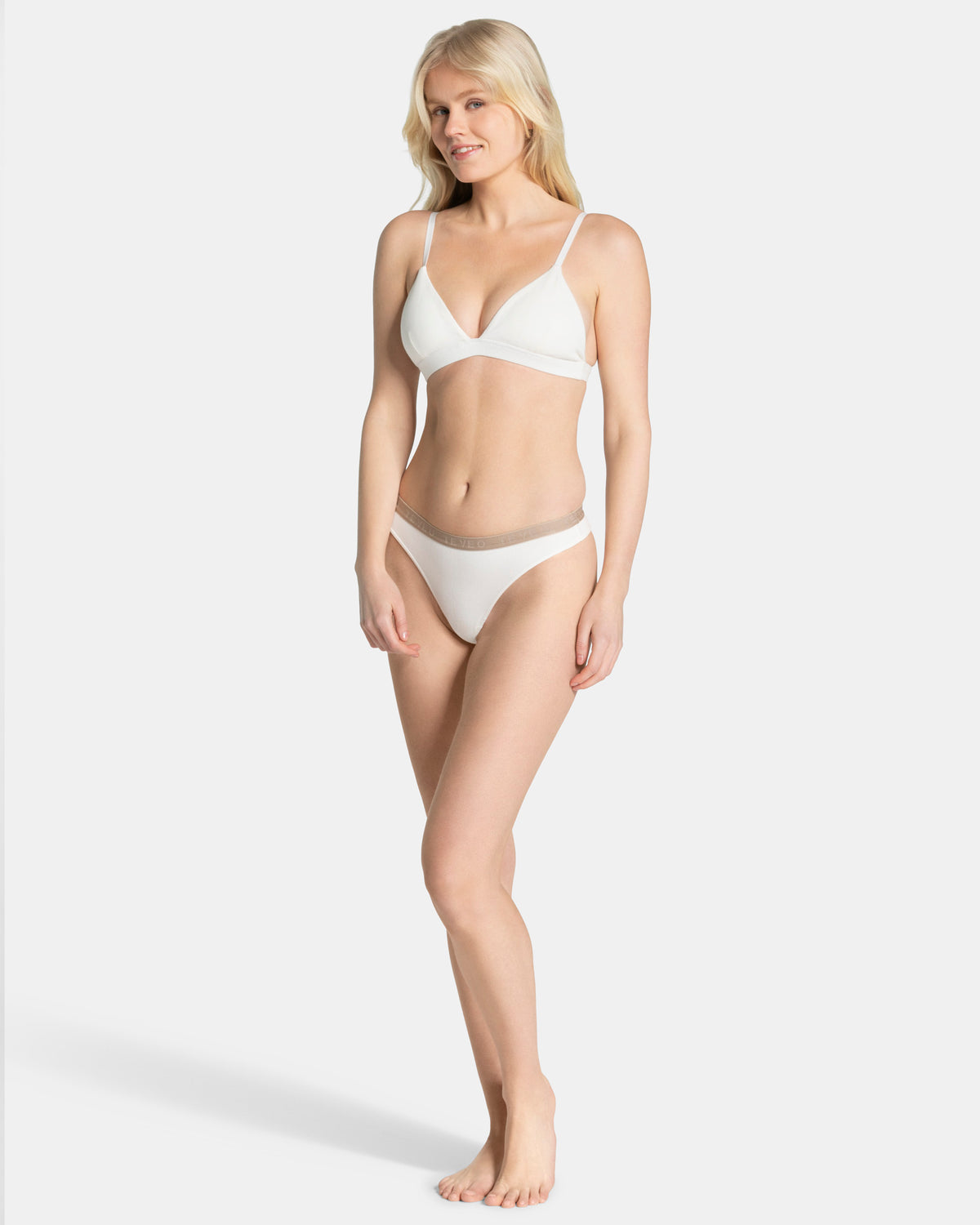 Soft Ribbed Bra ‘Off White’