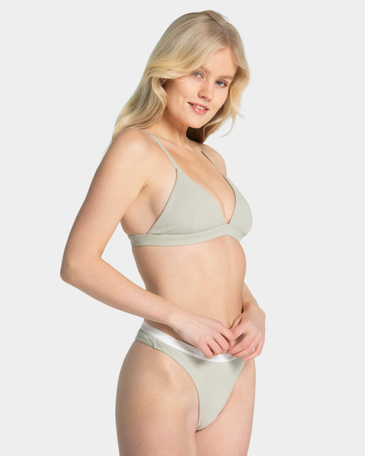 Soft Ribbed Bra ‘Pistachio’