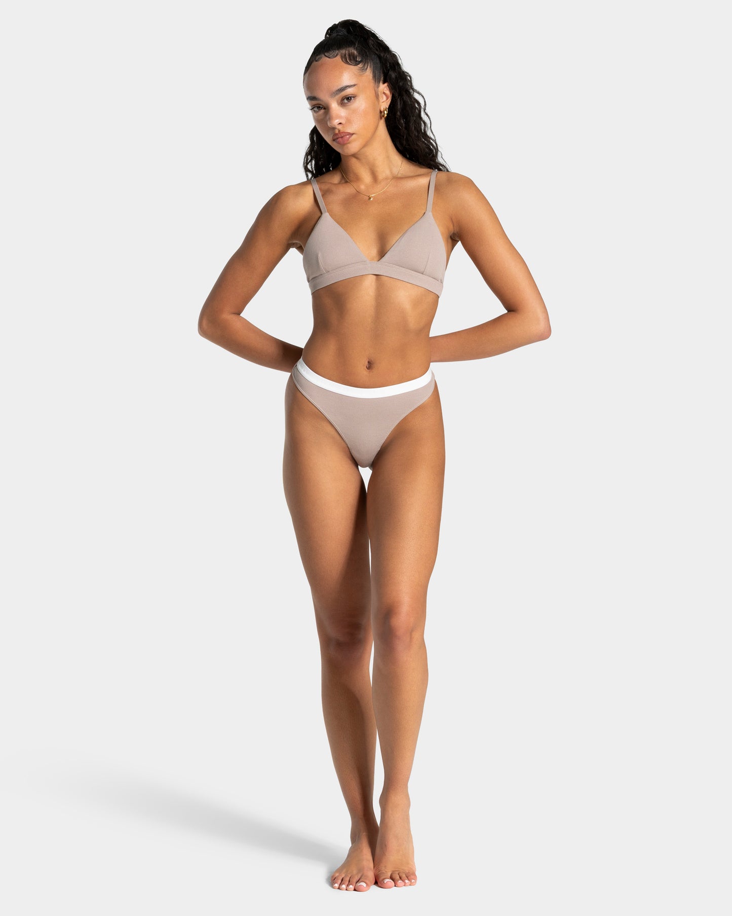 Soft Ribbed Thong ‘Cappuccino’