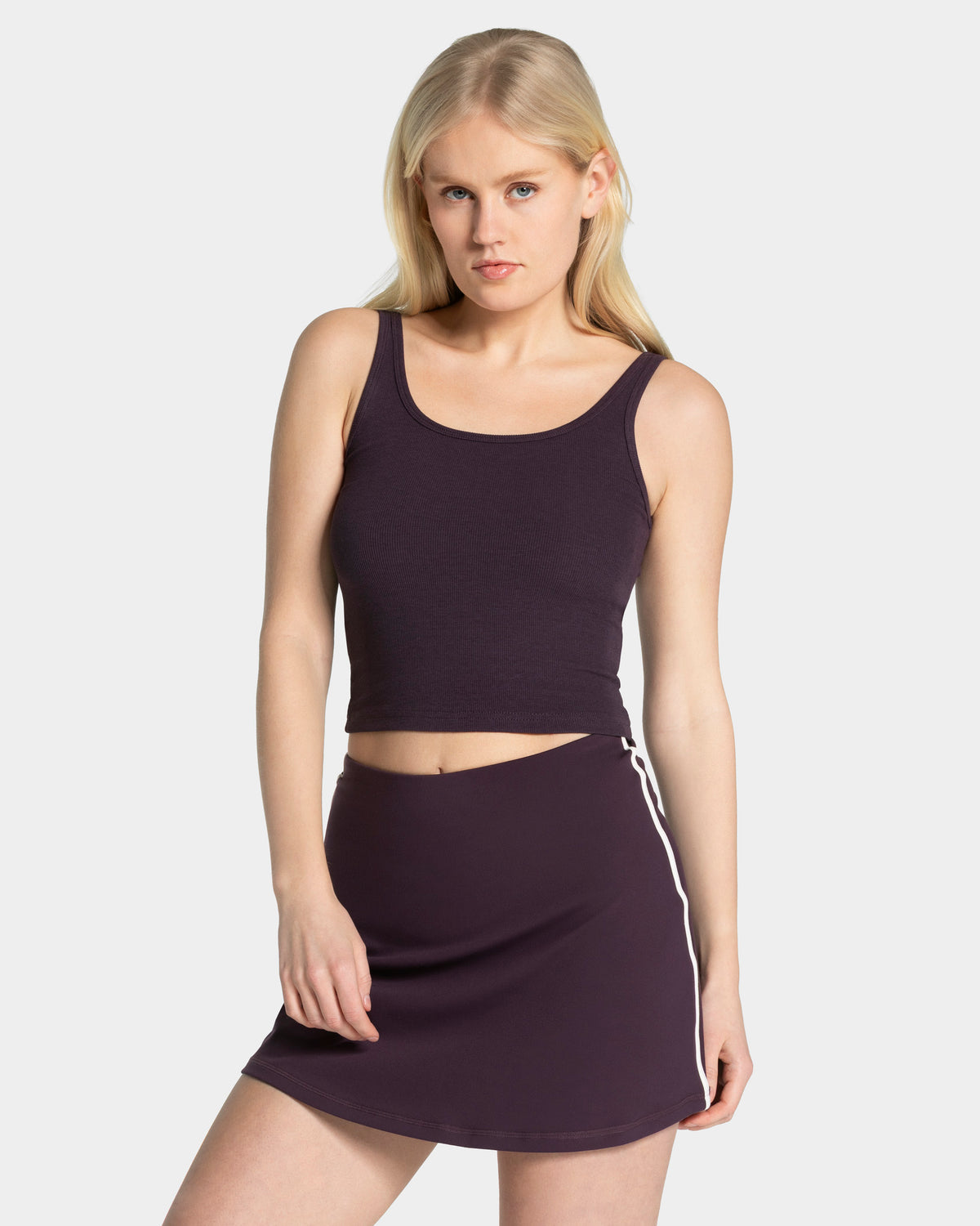 Soft Ribbed Top ‘Blackberry’