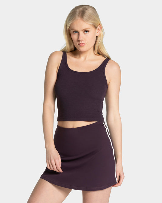 Soft Ribbed Top "Blackberry"