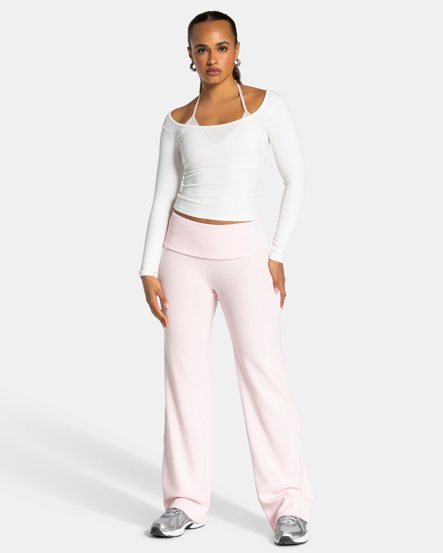 Pantalones Soft Ribbed Foldover Straight Leg Regular «Blossom»