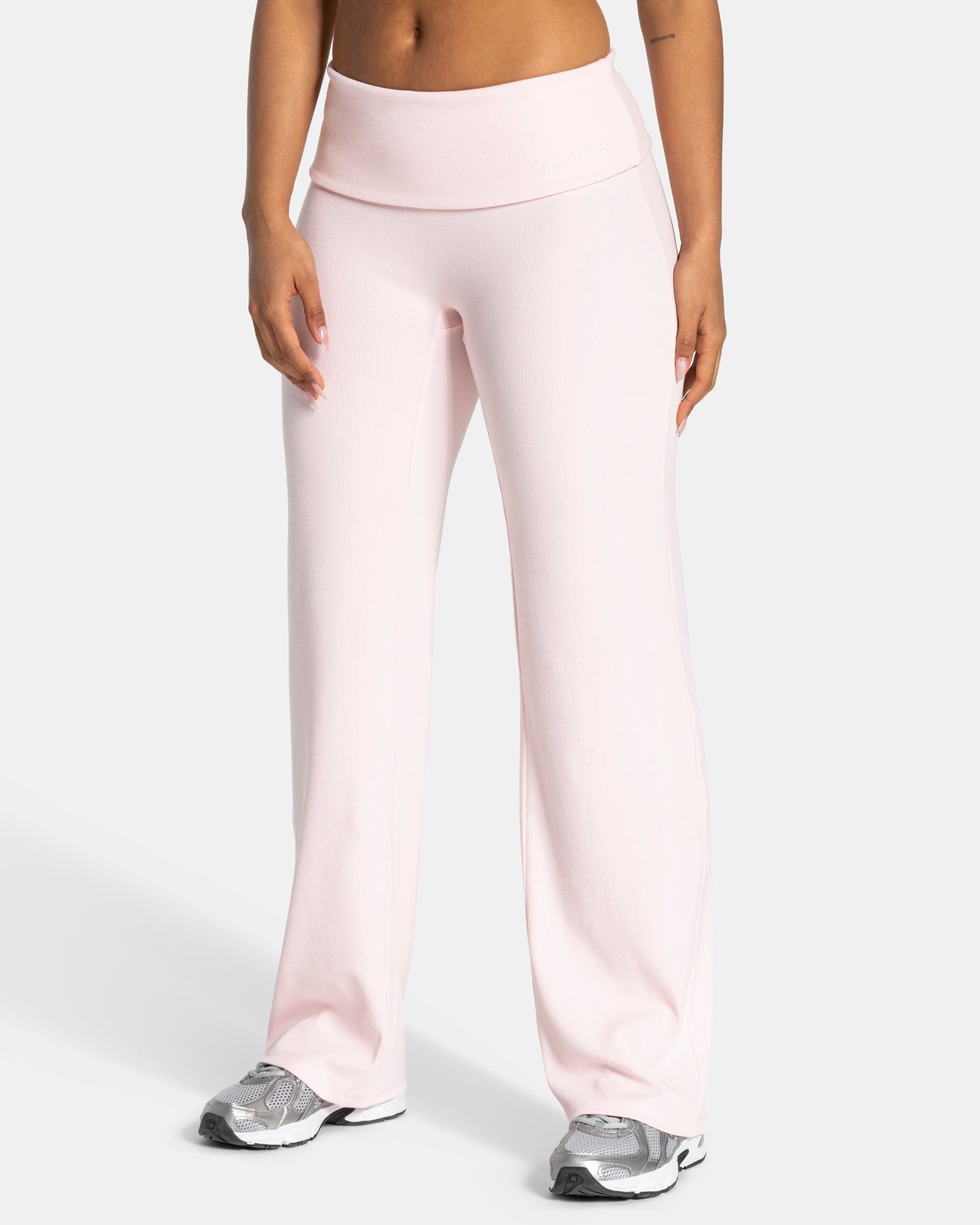 Pantalones Soft Ribbed Foldover Straight Leg Regular «Blossom»