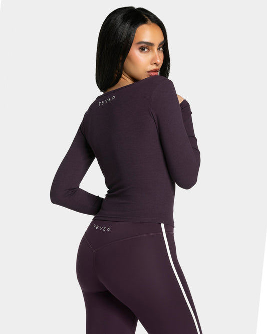 Soft Ribbed Longsleeve "Blackberry"