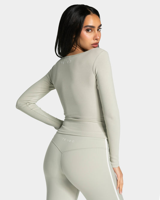 Maglia a manica lunga Soft Ribbed “Pistacchio”