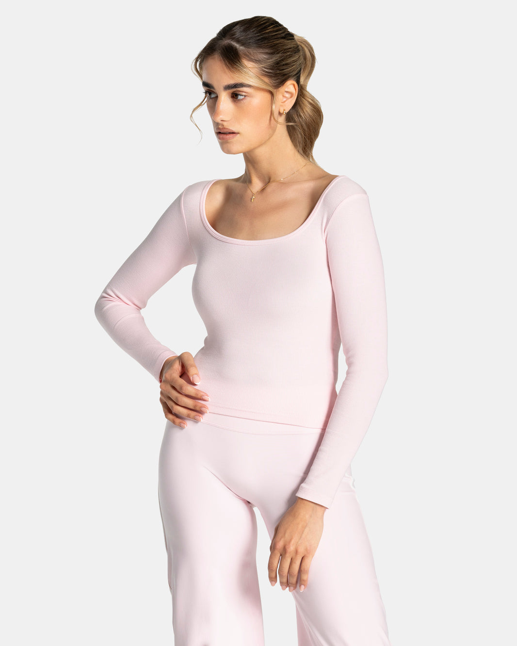 Camiseta de manga larga Soft Ribbed «Blossom»