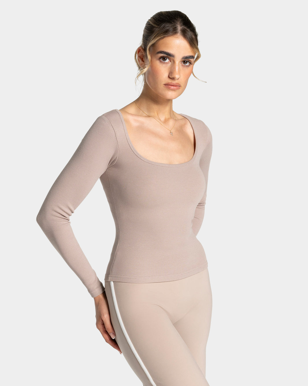 Camiseta de manga larga Soft Ribbed «Cappuccino»