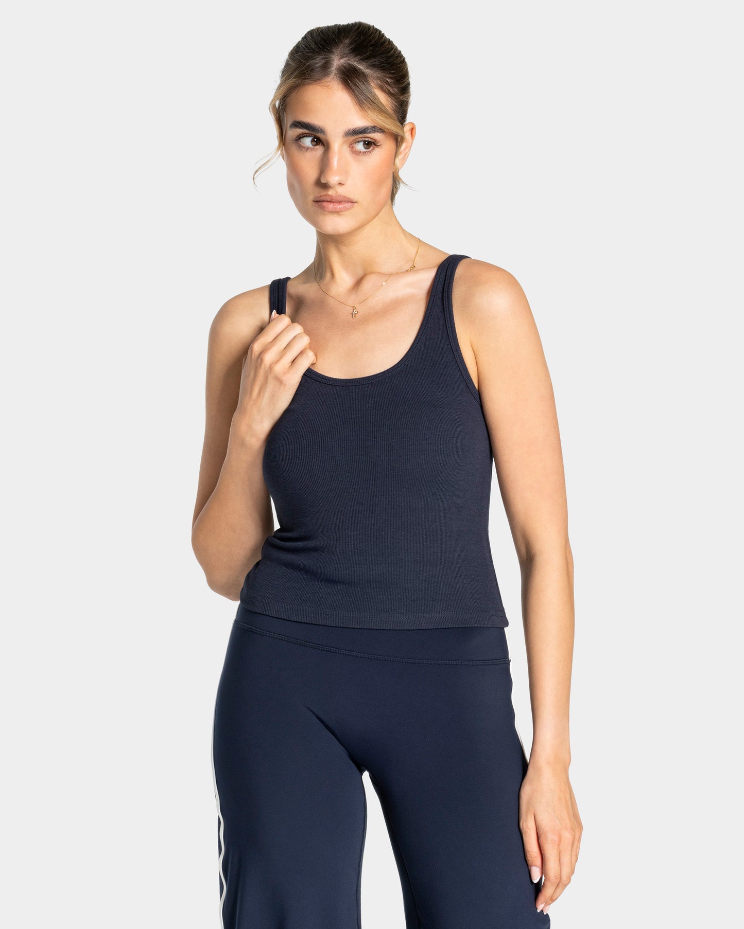Soft Ribbed Top "Midnight"