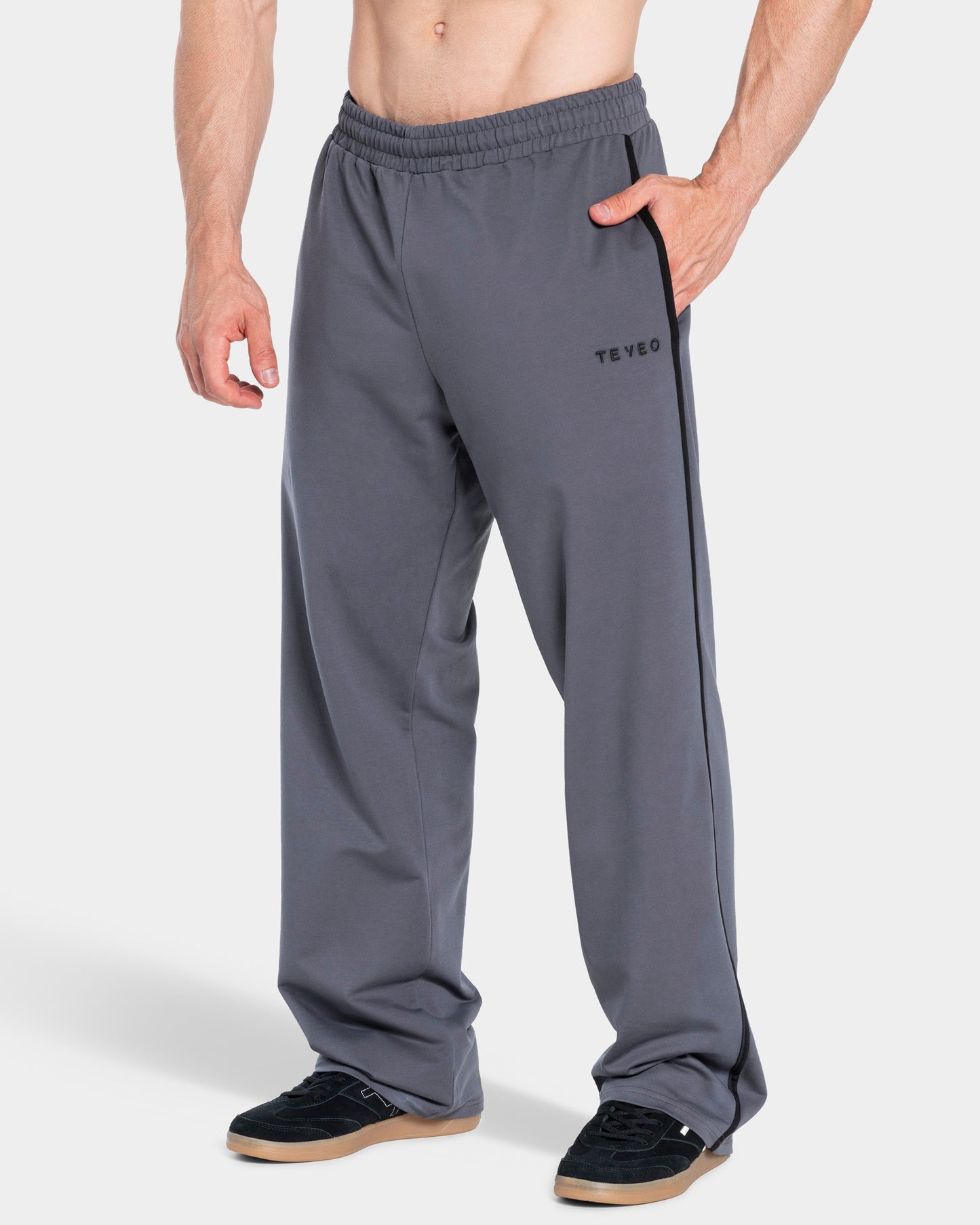 Soft Straight Leg Joggers ‘Graphite’
