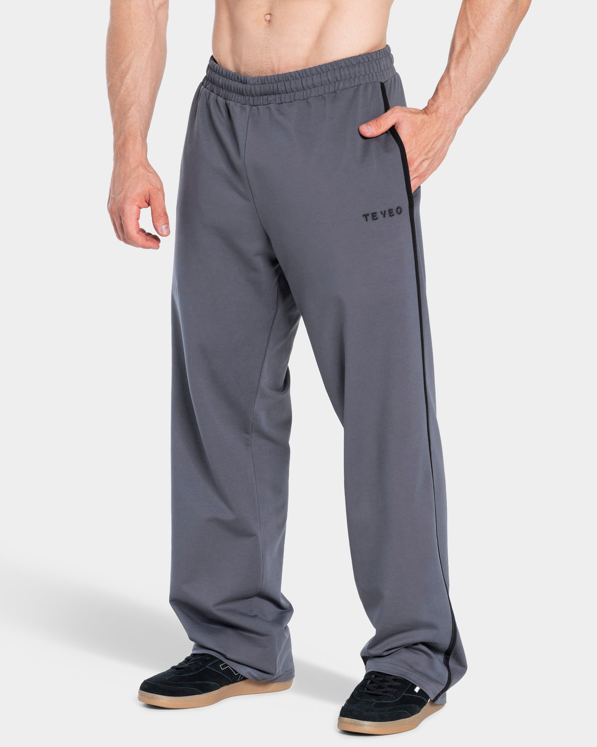 Soft Straight Leg Joggers ‘Graphite’