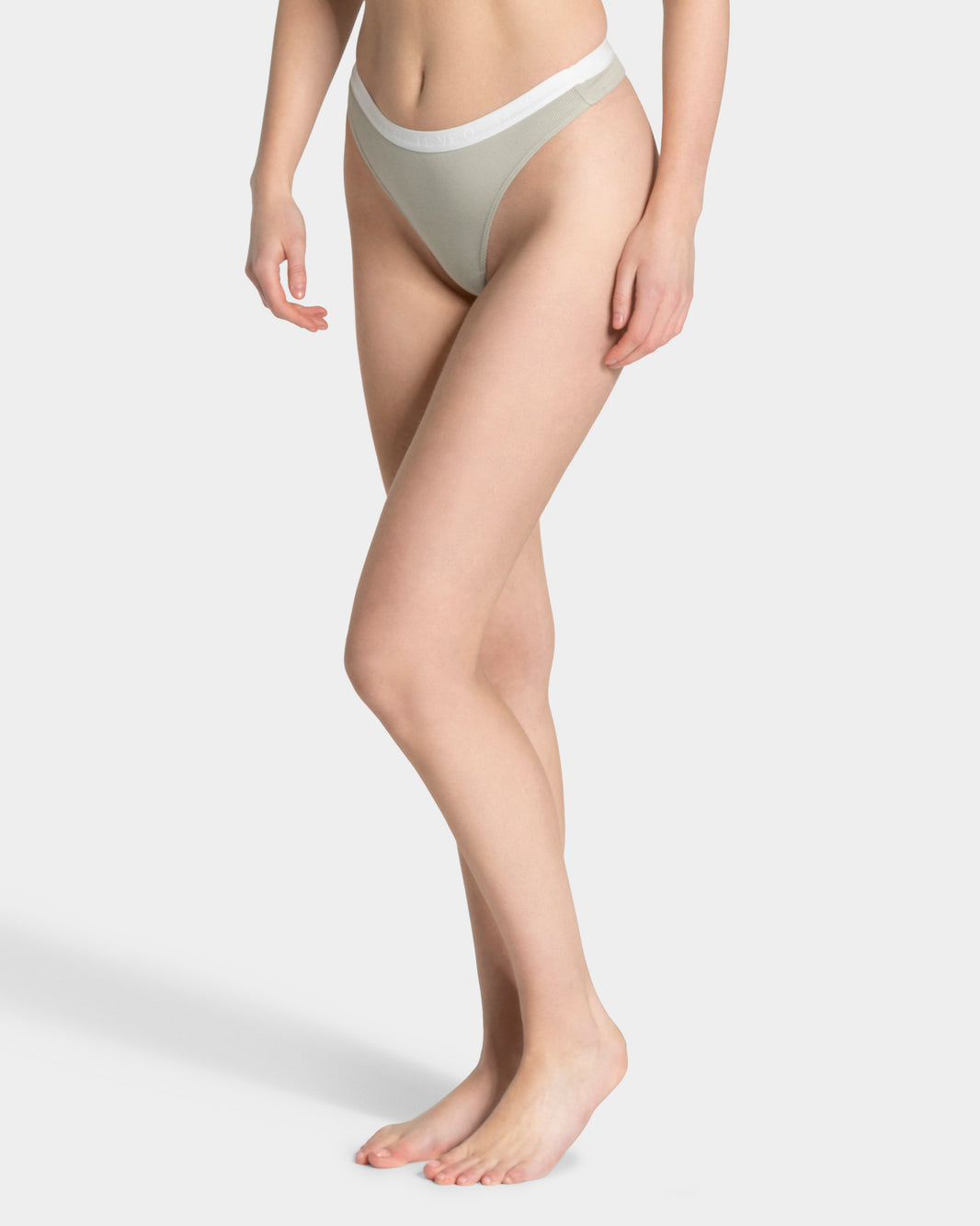 Soft Ribbed Thong ‘Pistachio’