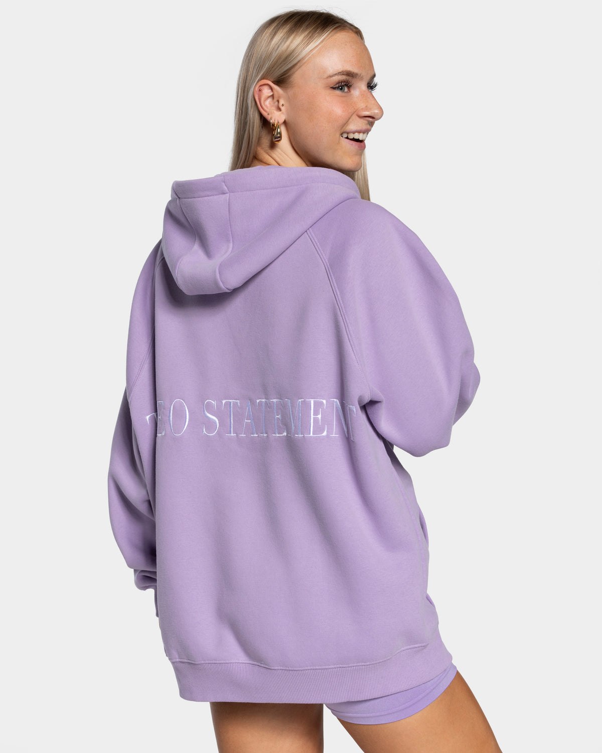 Rozpinana bluza oversize Statement „Liliowy”