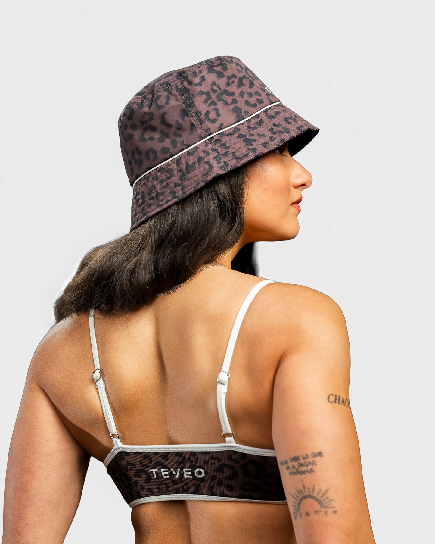 Kapelusz typu bucket hat Contrastline „Panterka – espresso”