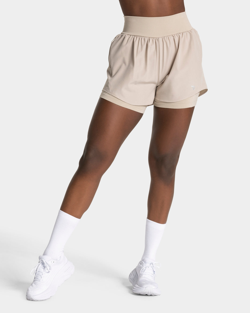 END Running 2in1 Shorts ‘Latte’