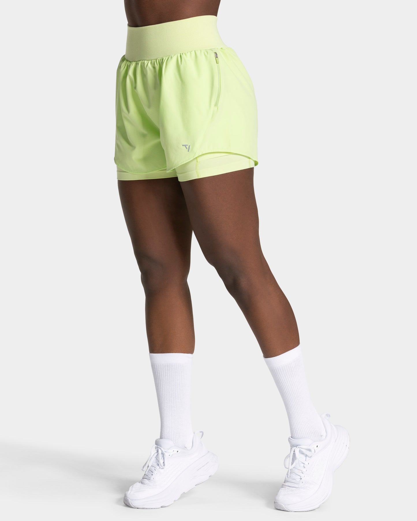 END Running Socks (2-Pack) ‘White-Limelight’