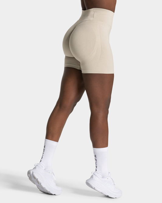 END Running Sculpt Scrunch Shorts ‘Latte’