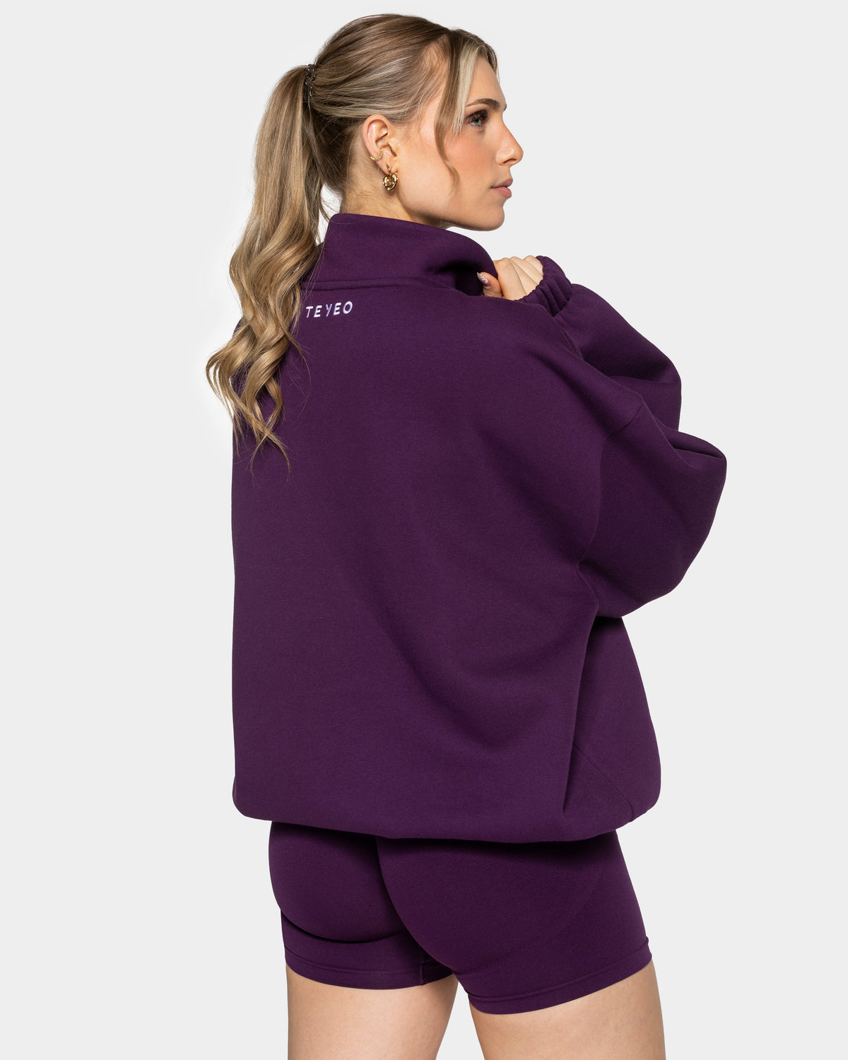 Femme Half Zip Sweater ‘Aubergine’