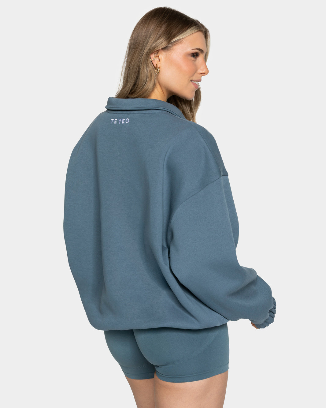 Felpa Femme Half Zip “Teal”