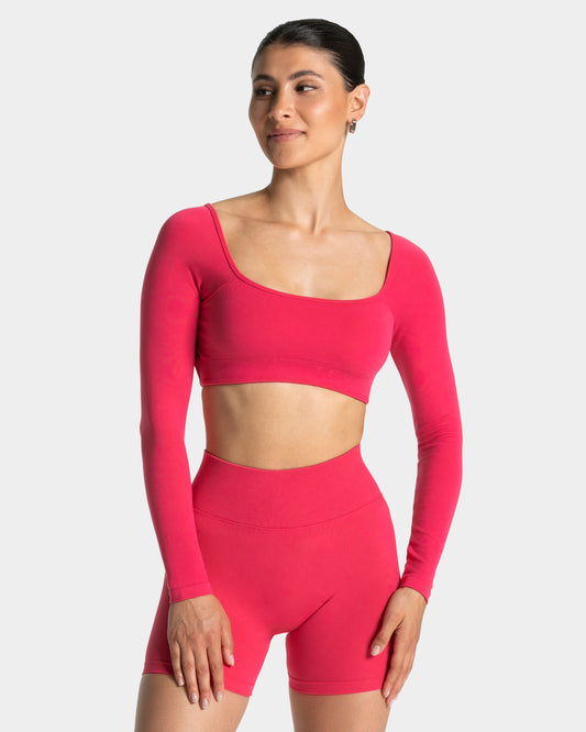 Camiseta de manga larga Femme Backless «Berry»