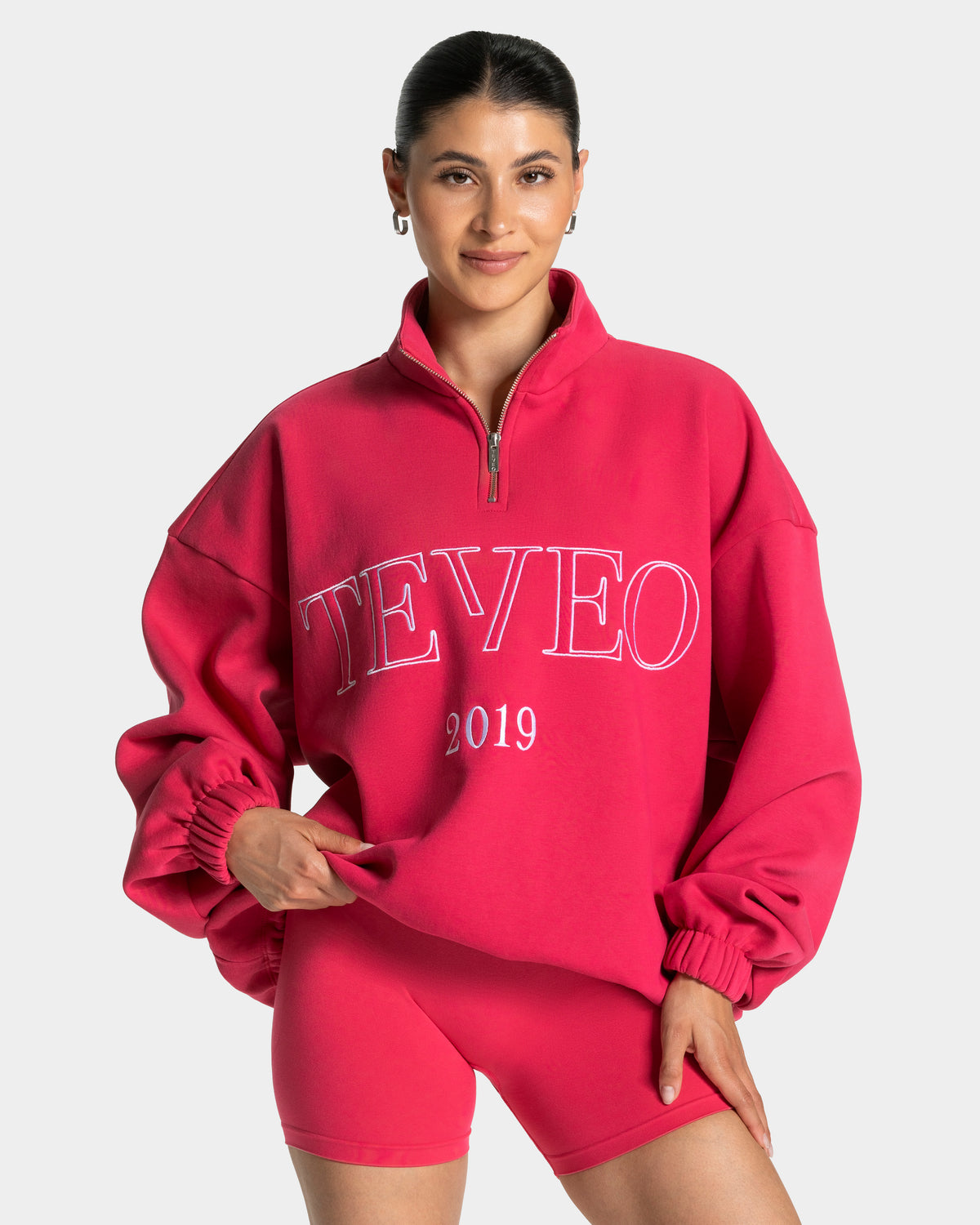 Femme Half Zip Sweater ‘Berry’