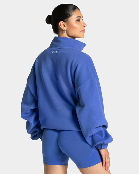 Bluza Femme z krótkim zamkiem „Błękit królewski”