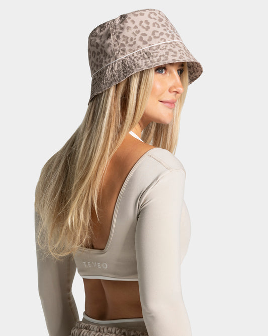 Contrastline Bucket Hat ‘Cream Leopard’