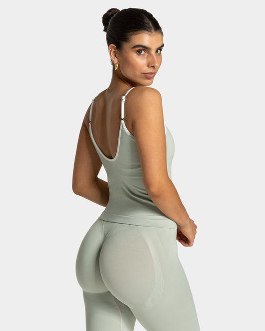 Top Cami Contrastline "Pistacchio"