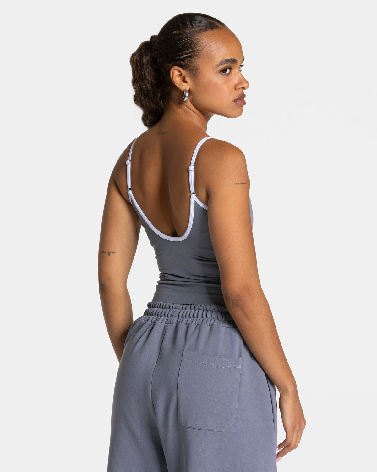 Top Cami Contrastline "Grigio ghiaccio"