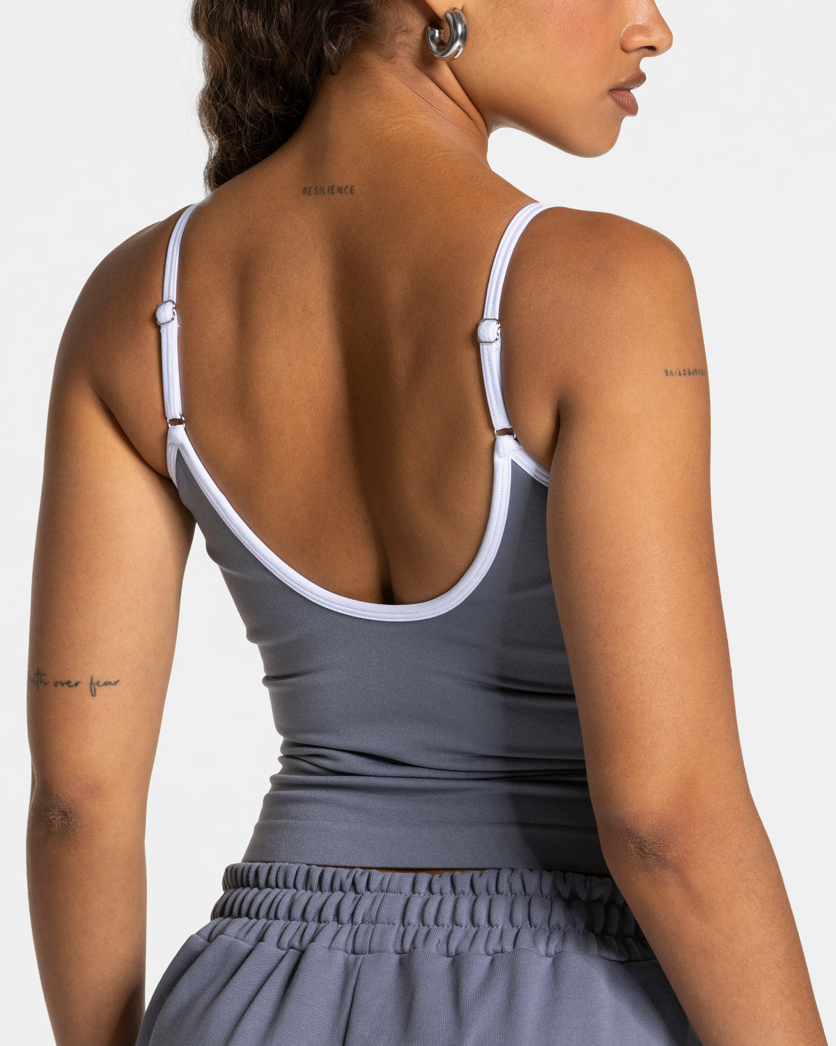 Top Cami Contrastline "Grigio ghiaccio"