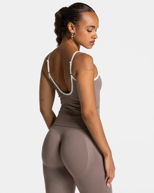 Contrastline Cami Top ‘Mocha’