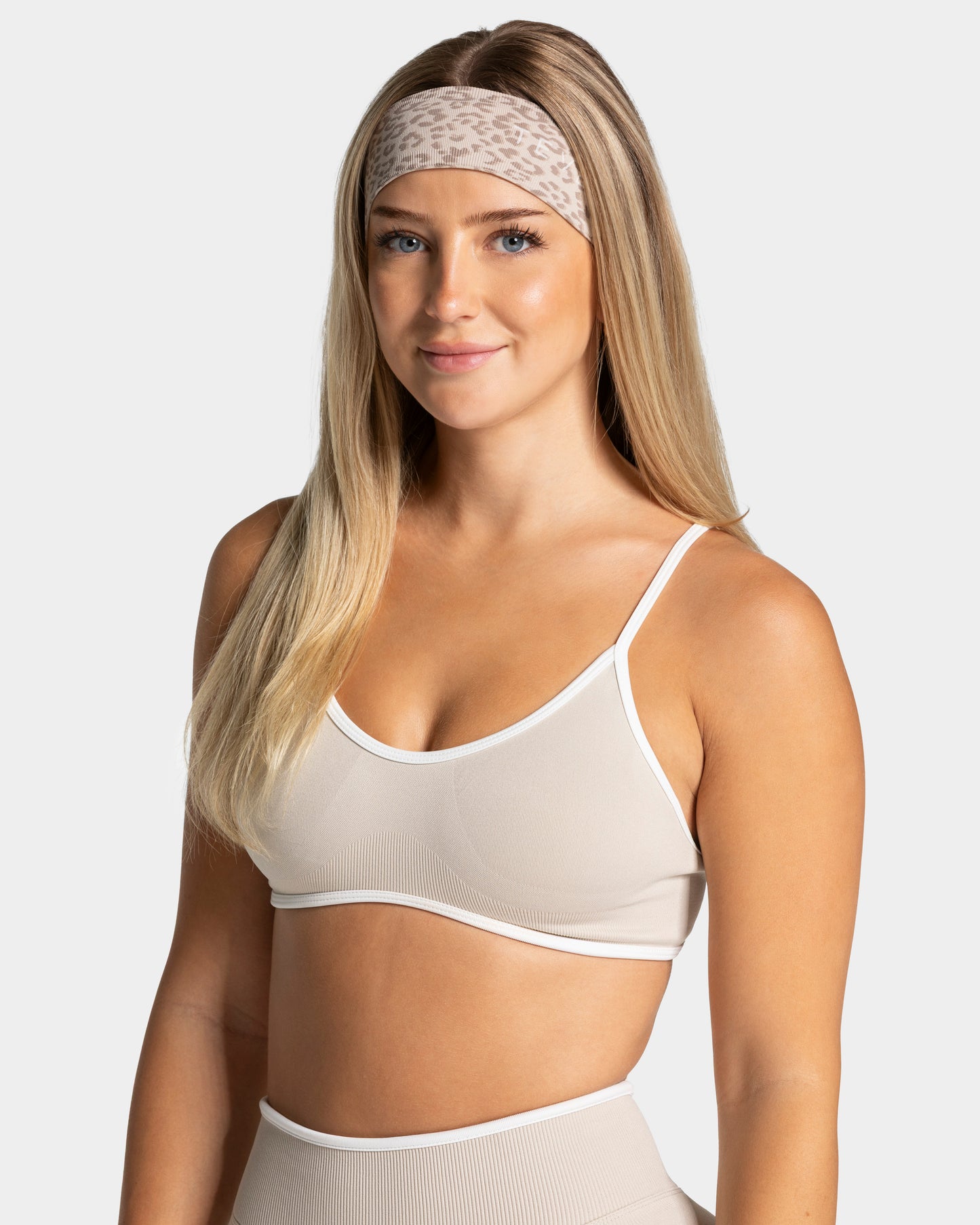 Contrastline Headband ‘Cream Leopard’