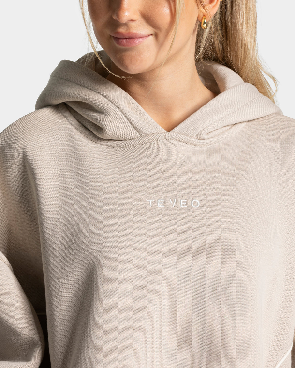 Contrastline Hooded Sweater ‘Cream’