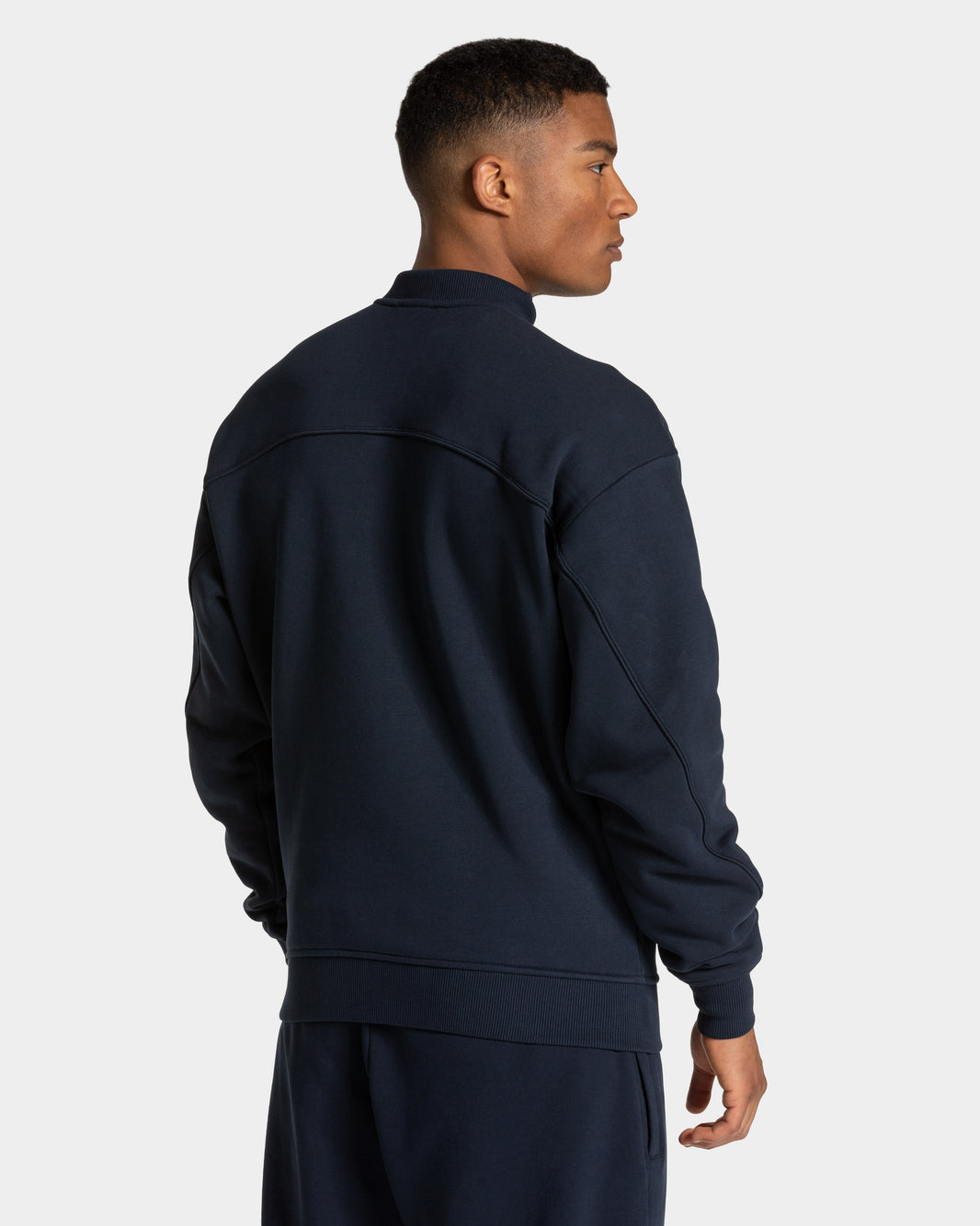 Contrastline Zip Sweater ‘Midnight’