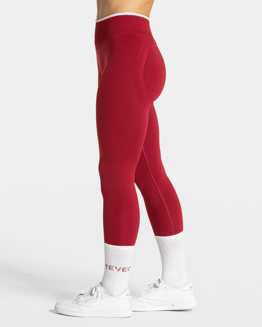 Contrastline Sculpt Scrunch Leggings ‘Cherry’