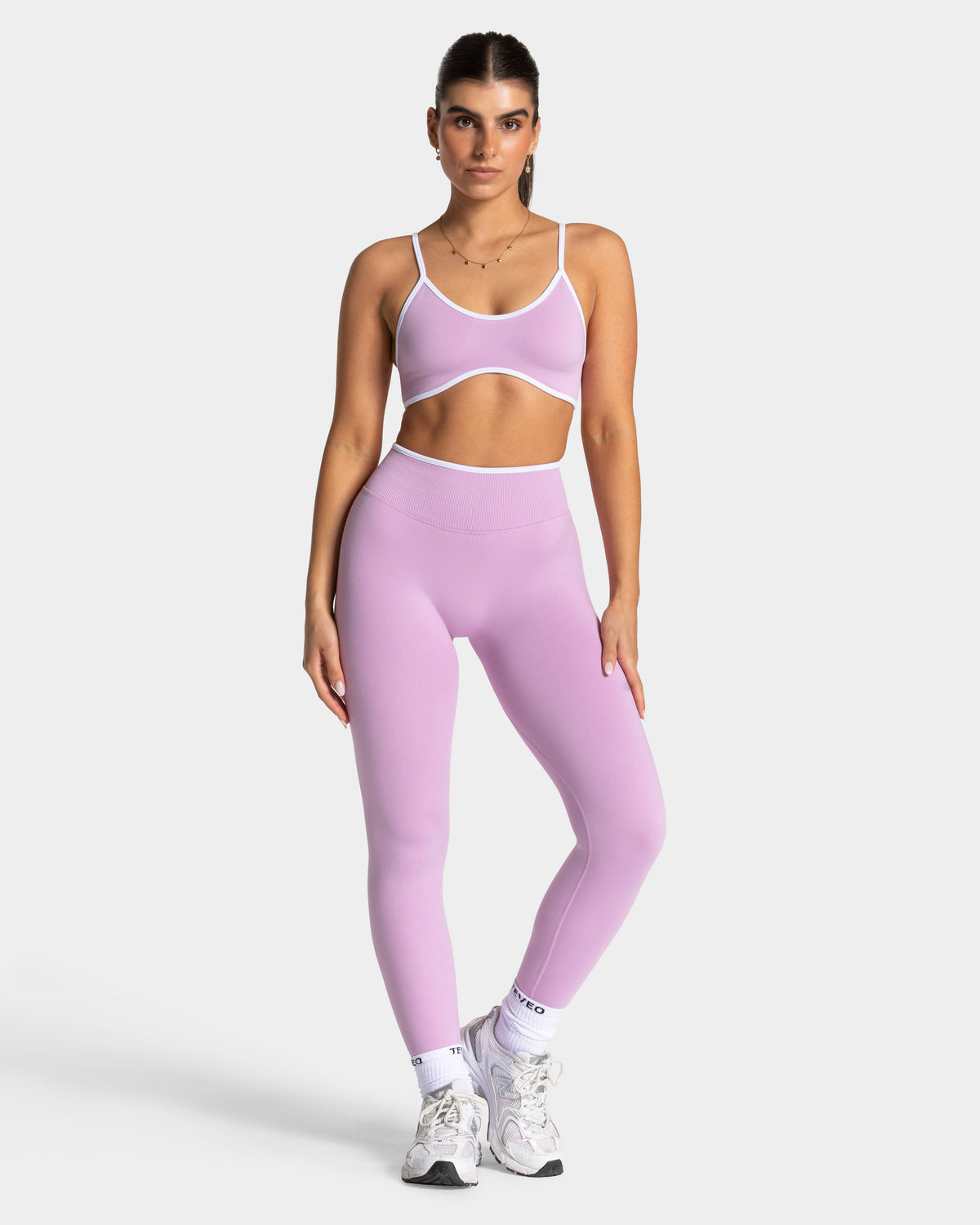 Legginsy Contrastline Sculpt Scrunch „Orchid”