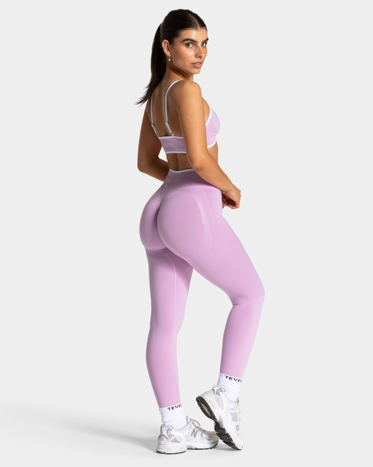 Legginsy Contrastline Sculpt Scrunch „Orchid”
