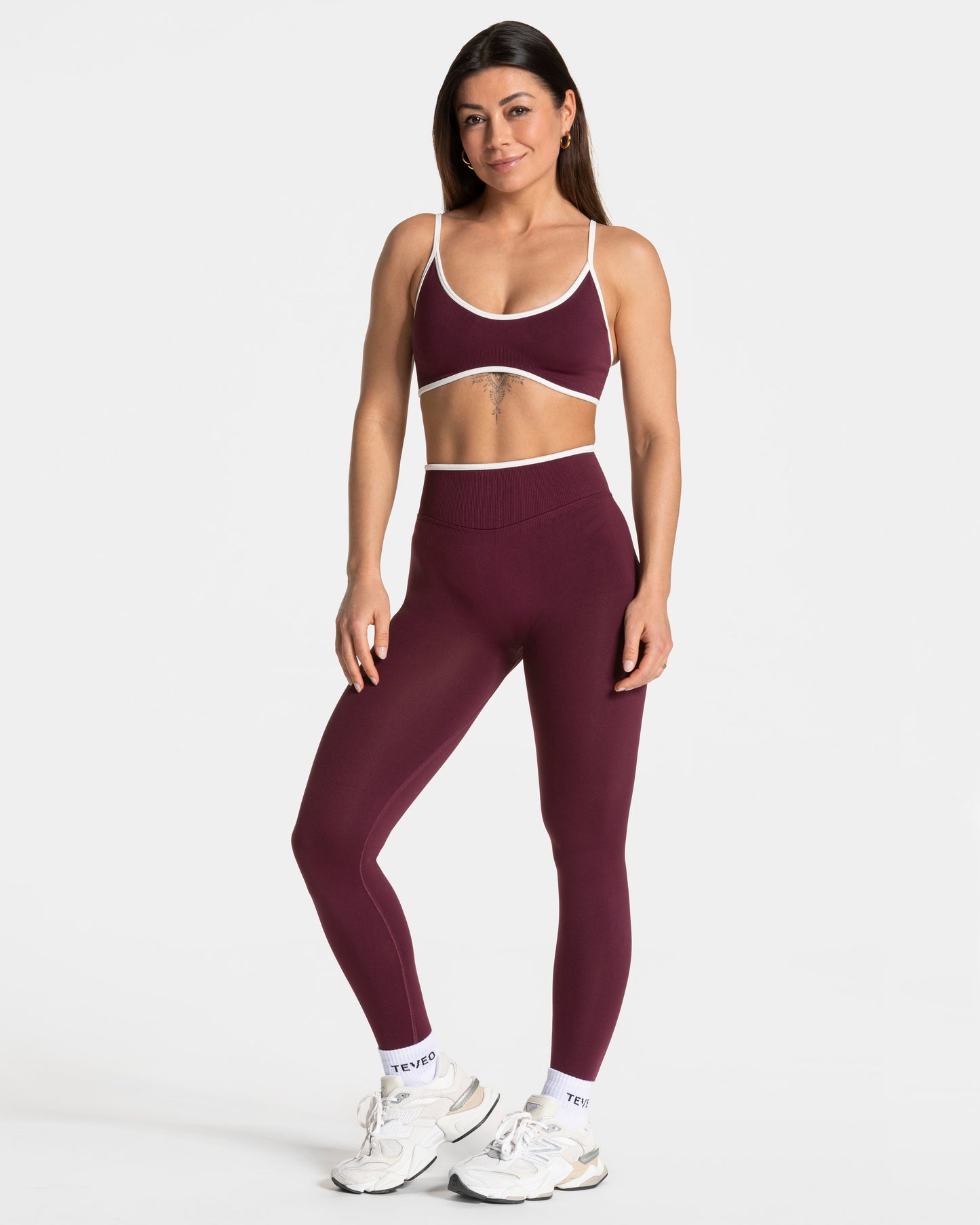 Contrastline Sculpt Scrunch Leggings ‘Plum’