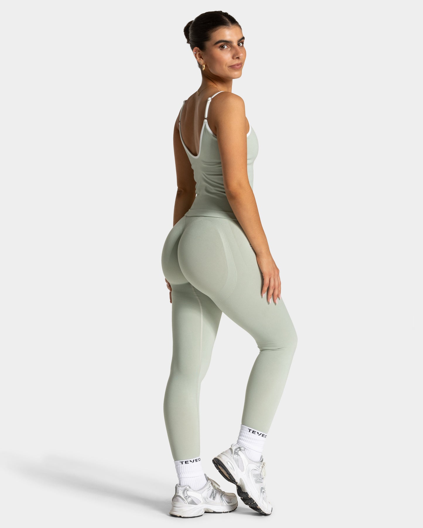 Leggings Sculpt Scrunch Contrastline "Pistacchio"