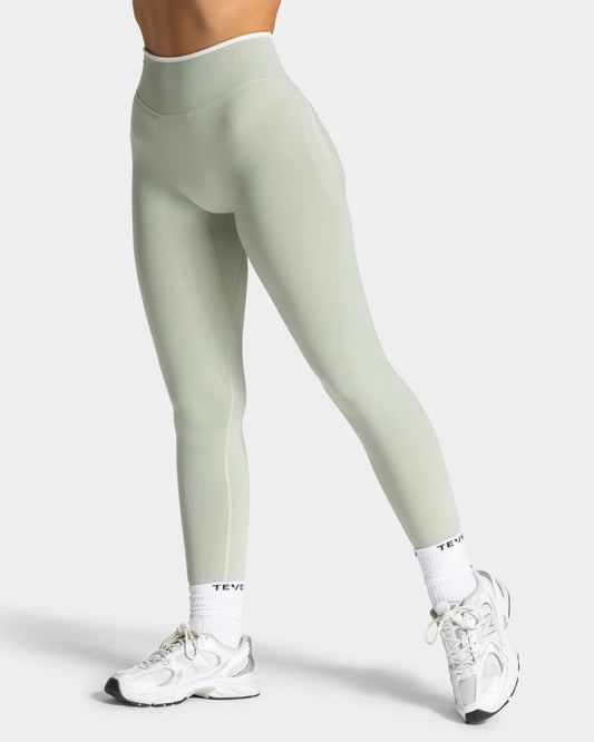 Contrastline Sculpt Scrunch Leggings ‘Pistachio’