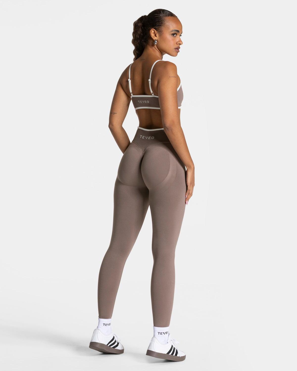 Contrastline Sculpt Scrunch Leggings ‘Mocha’