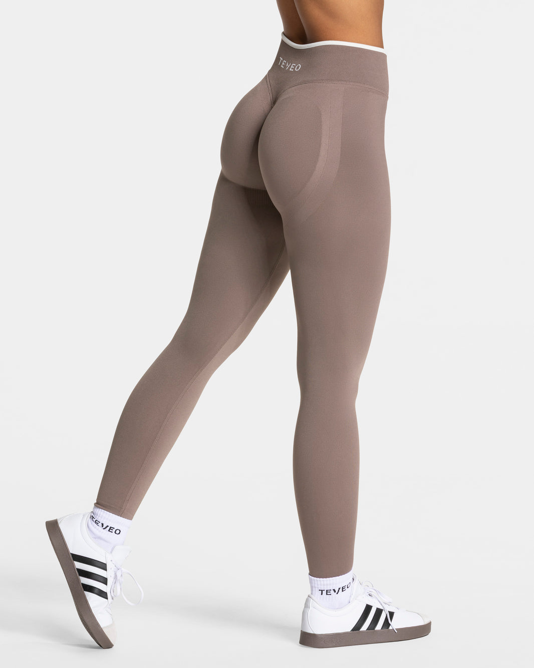 Contrastline Sculpt Scrunch Leggings ‘Mocha’