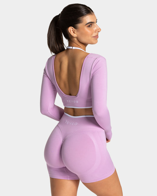 Camiseta de manga larga Contrastline «Orquídea»