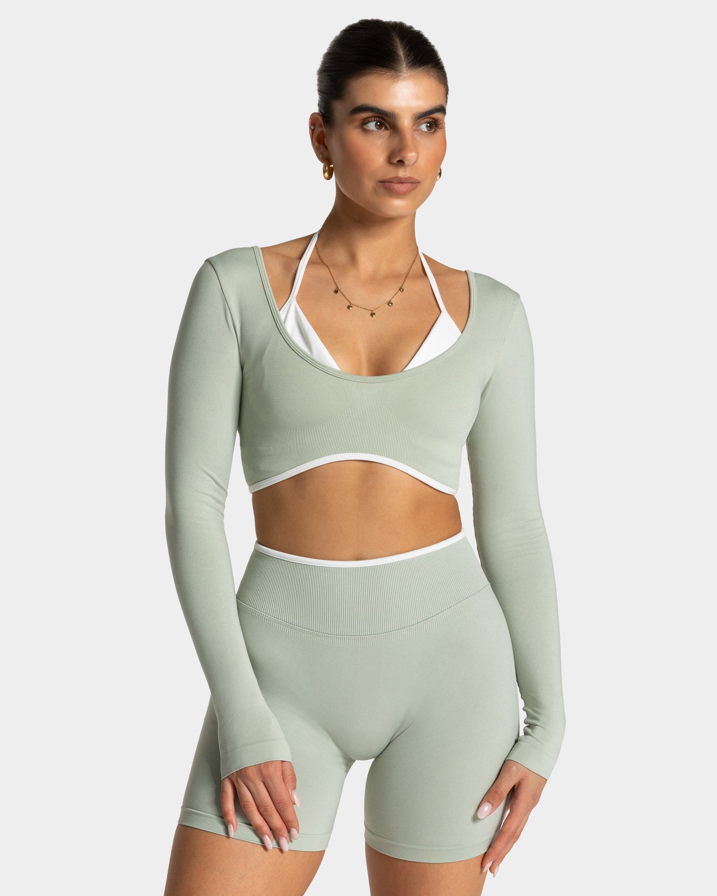 Contrastline Long Sleeve ‘Pistachio’