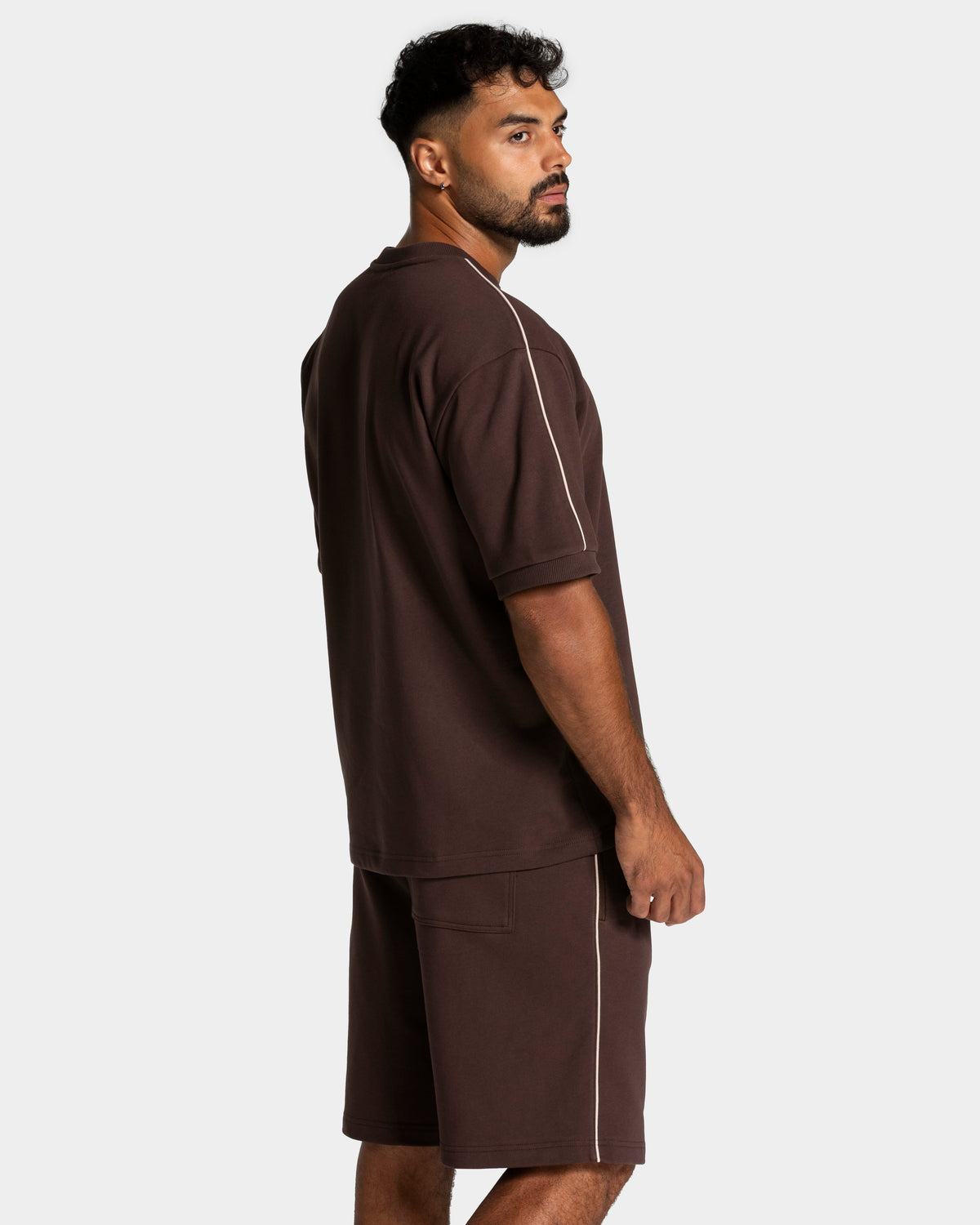 T-shirt oversize Contrastline "Espresso"